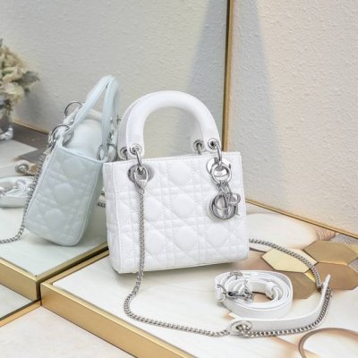 White with silver buckle and 3 compartments Princess Diana has always been synon