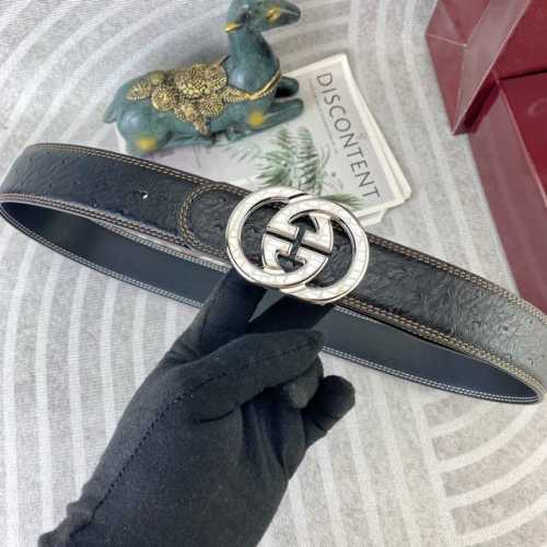 Special Gucci Special Leather Belt Series, Original Factory-Made Premium Stainle