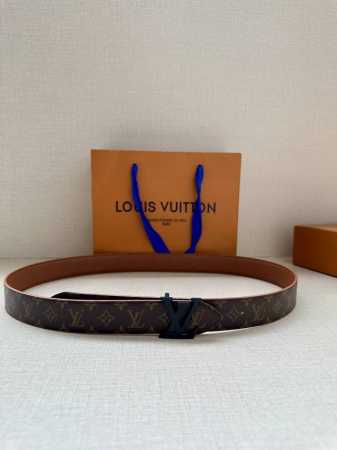 3.0 Wide Lv Flowergram Round Double-Sided Belt Reinterprets Louis Vuitton's Clas - Click Image to Close