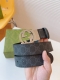gucci This Double-Sided Leather Belt Cleverly Combines Gg Supreme Canvas And