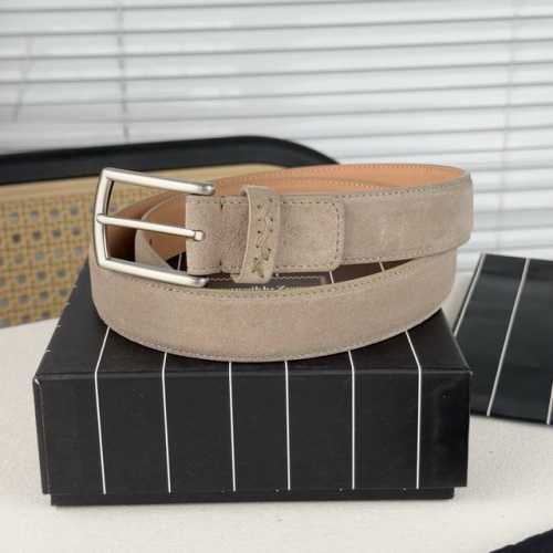 Ermenegildo Zegna. This suede split leather belt offers a more casual, yet refin