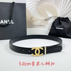 Special 3.0Cm Chanel Belt, Double-Sided Top-Grain Leather, Length: 75.80.85.90.9
