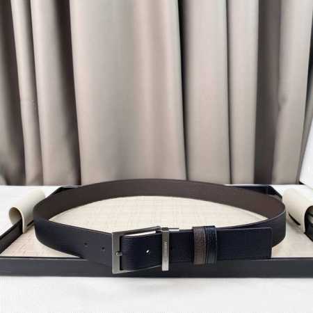 New Burberrry Burberry Counter Synchronous New Grain Leather Belt Plaque Buckle - Click Image to Close