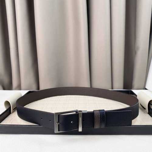 New Burberrry Burberry Counter Synchronous New Grain Leather Belt Plaque Buckle