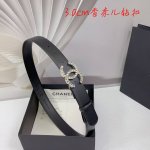 3.0Cm Chanel Belt, Double-Sided Top-Grain Leather, Length: 75.80.85.90.95.100 Cm