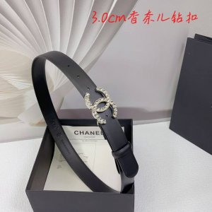 3.0Cm Chanel Belt, Double-Sided Top-Grain Leather, Length: 75.80.85.90.95.100 Cm
