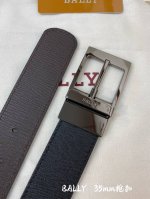 bally Men's casual double-sided belt, 3.5cm wide, double-sided cowhide leather,