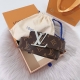 Delivery counter gift box packaging. Lv 40 mm double-sided belt with canvas and