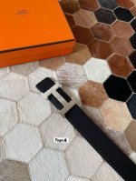 Hermes original quality classic men's belt counter Togo leather with stainless s