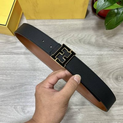 Fendl Fendi Width 40Mm Double-Sided Original Calfskin With Single Ruthenium Pall