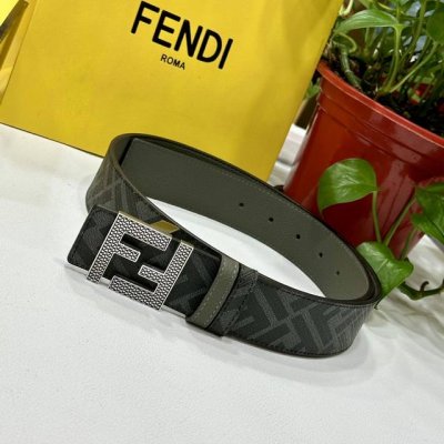 Fendi Fendi Counter Same Style Width 4.0Cm Double Ring Reversible Belt Ff Press