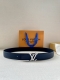 Lv 3.4-Inch Wide Attract Double-Sided Belt With Slightly Curved Edges And Modern