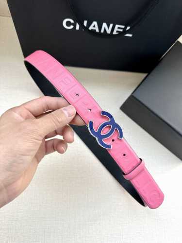 Width 3.0 Cm Chanel Women's Belt, Calfskin, This Buckle, Inner Side Cnc Finish,