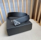 Prada Prada Official Store Latest Model This Belt Features A Triangular Metal Em