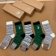 Special offer: Burberry women's mid-calf socks, five pairs per box, featuring th
