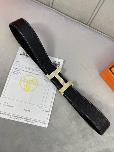 Counter synchronization width: 3.8 Hermes Hermes men's belt body is made of impo