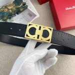 Ferragamo special leather belt series, original hardware and fine stainless stee