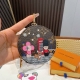 Louis Vuitton monogram bag pendant, cartoon painted small coin purse. Lv bag pen