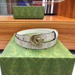 Gucciiii Size: 2.0Cm, The Body Is Made Of Beige And White Gg Supreme Canvas, Con