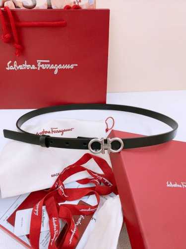 Ferragamo # Classic Gancio belt for women Smooth calfskin plain surface, full of