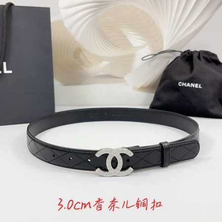 Special 3.0Cm Chanel Belt, Double-Sided Top-Grain Leather, Length: 75.80.85.90.9 - Click Image to Close