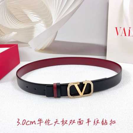 3.0Cm Valentino Belt, Double-Sided Full-Grain Leather, Length: .75, .80, .85, .9 - Click Image to Close