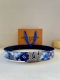 4.0 Width Lv Initials Mng Bandana Double-Sided Belt: A Fresh Take On A Classic D
