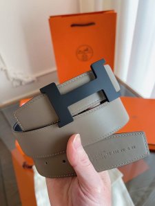 Hermes original single item, 3.8cm wide, double-sided top-grain Togo calfskin le