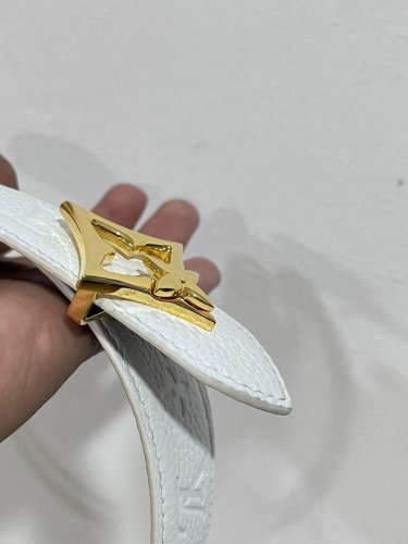 Special Double-Sided Belt Crafted From Monogram Canvas And Monogram Embossed Lea