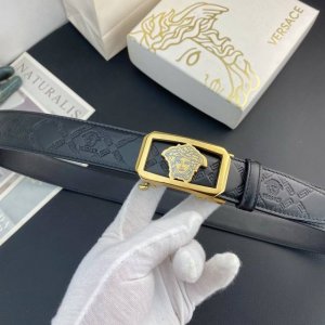 Versace Special Automatic Leather Belt Series Original Hardware Boutique Stainle