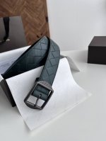 Special Bv New Men's Belt, Handcrafted Large-Grid Intreccio Weave Italian Calf L
