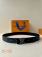 3.4 Width Lv Double-Sided Belt Crafted From Authentic Leather For A Modern Desig
