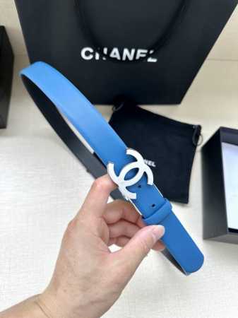 Width 3.0Cm Chanel Rotating Double C Calfskin And Silver Gunmetal Gold Metal Bel - Click Image to Close