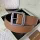 Tom Ford. New Italian imported calfskin, simple business men's belt, 4.0cm wide,