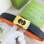 Gucci special leather belt series, original hardware fine stainless steel buckle