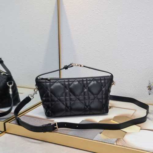 Diortravel Nomad Clutch Black Calfskin Oversized Cannage Designed by Maria Grazi