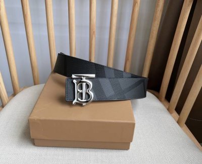 Burberry Tb Exclusive Logo Pattern Italian Leather Belt Featuring A Versatile Tw