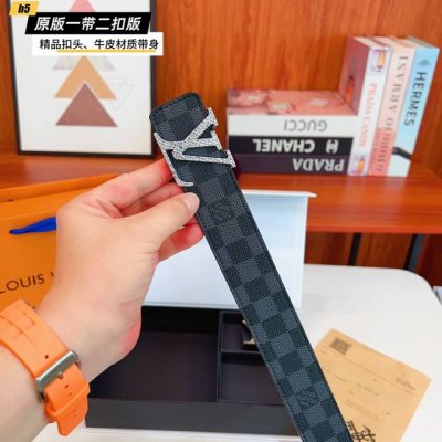1 belt, 1 buckle, 1 belt, 2 buckles, Louis L double buckle version, 1 belt, 2 bu