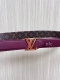 Flowergram Reversible Belt: This belt combines Monogram canvas and Monogram embo
