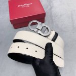 classic calfskin men's double-layer belt, 3.5 hot selling Fila plate buckle flat