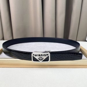 Men's Prada, Soft And Delicate, Versatile And Elegant, Width 3.5 Cm, Official We