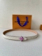 2.0 Wide Lv Mini Flowergram double-sided belt is made of Monogram canvas and sti