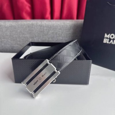 Special Brand: Montblanc's New Imported 3.5Cm Automatic Small Top Layer Cowhide,