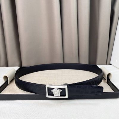 Versace Embossed Automatic Belt Double-Sided Top Layer Original Cowhide, 3.5Cm C