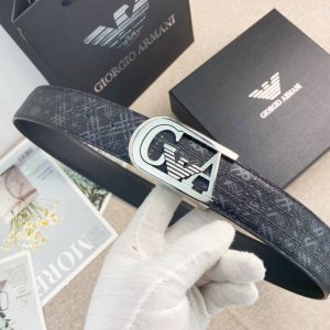 Armani special leather belt series, original hardware boutique stainless steel