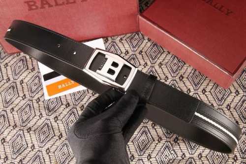 Special Bally Latest Men's Fashion Casual Belt Classic Stripe Double-Sided Top L