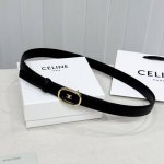 Celin E New 3D Buoy Buckle Women's Belt, Italian Imported Calfskin with Brass Bu