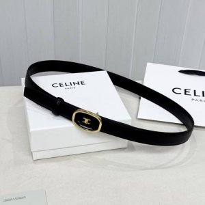 Celin E New 3D Buoy Buckle Women's Belt, Italian Imported Calfskin with Brass Bu
