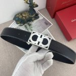 Ferragamo special leather belt series, original hardware boutique stainless ste