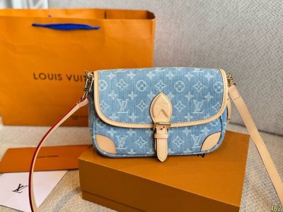 Lv Denim Baguette Bag This baguette bag exudes a laid-back French retro charm. I